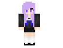 Purple Anime Girl Skin for Minecraft