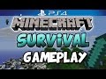 Minecraft PS4 GAMEPLAY - PlayStation 4 Minecraft Survival Mode