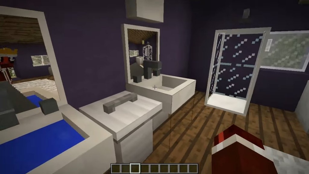 ванная комната в майнкрафт
